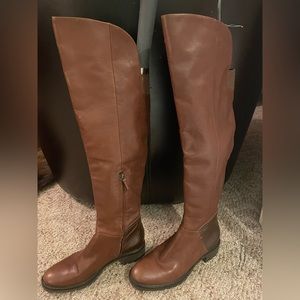 Cole Haan over-the-knee brown leather boots size 8